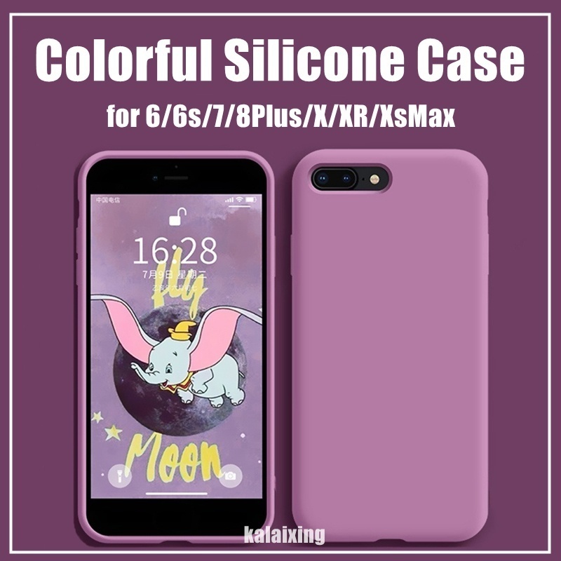 Soft Silicone Case for iPhone 7 8 Plus 6 6s Plus X XR XS MAX Velvet ...