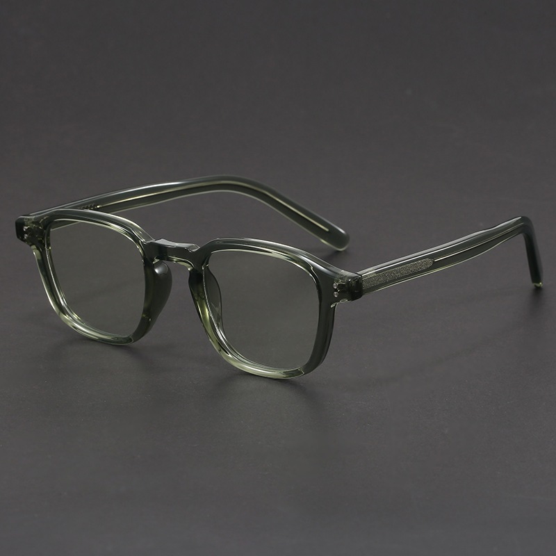 Fashion TR90 Polygon Glasses Frame Unisex Metal Inset Temples Spectacle ...