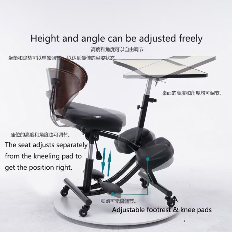 Table Chair Combination Kneeling Sitting Table Ergonomic Kneeling Chair ...