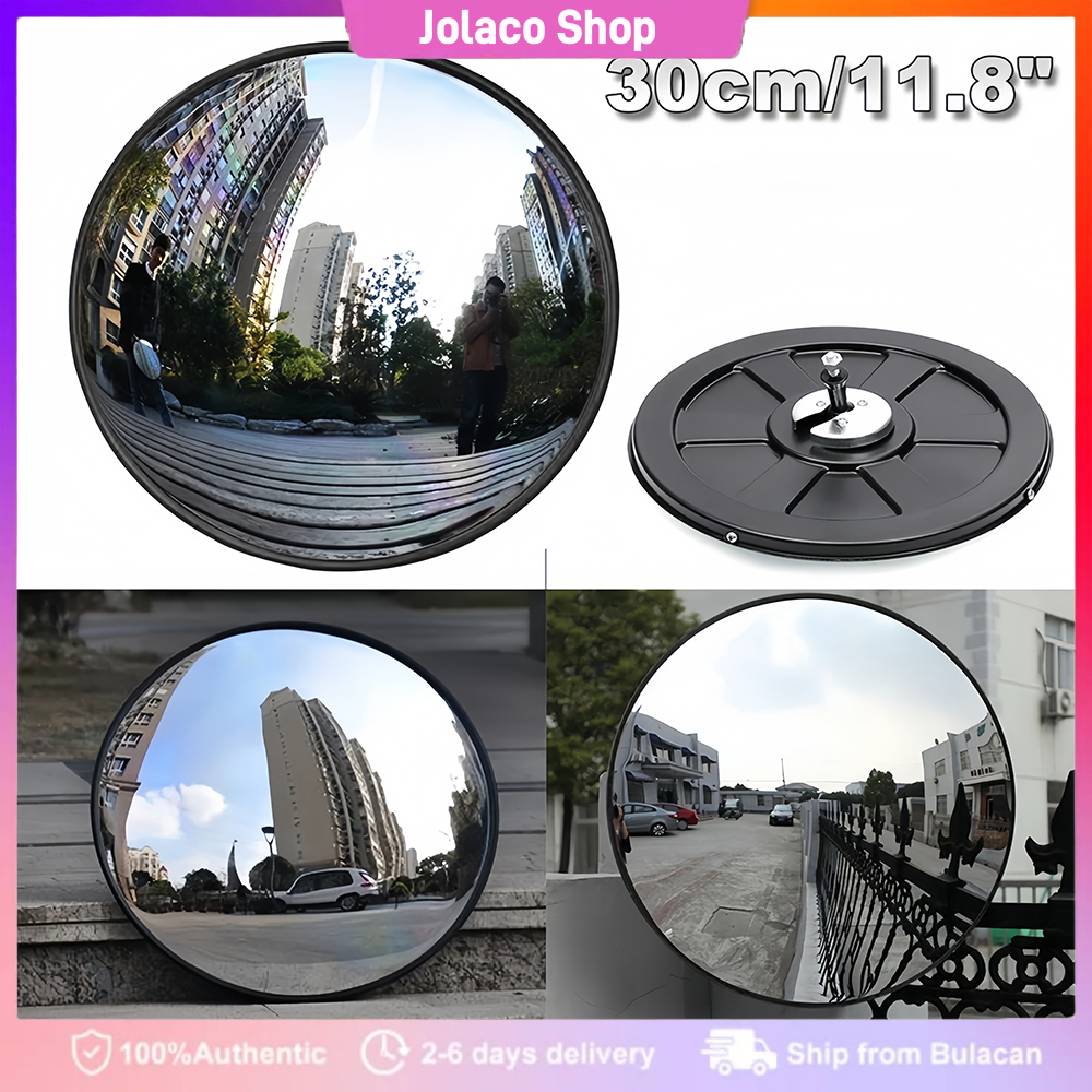 30cm 180 Degrees Traffic Wide Angle Mirror Safety Outdoor Indoor Mirror Angle Convex Security Mirror Wall Dome Replacement Jolacoph I.1100857418