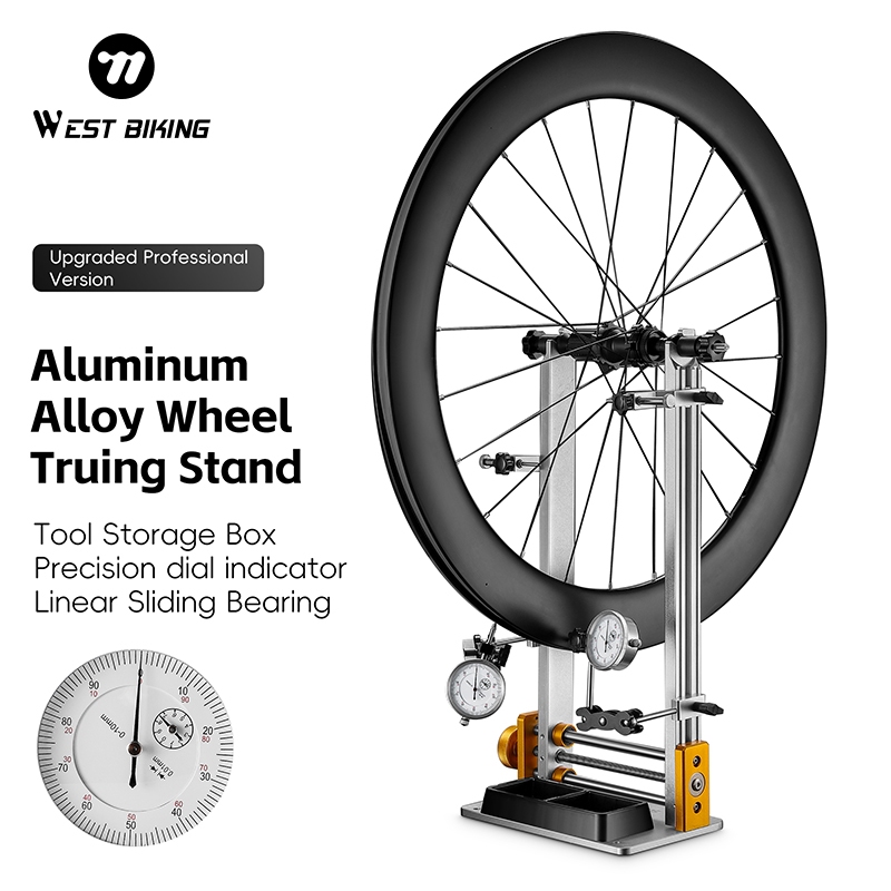 WEST BIKING Professional Version Aluminum Alloy Wheel Truing Stand ...