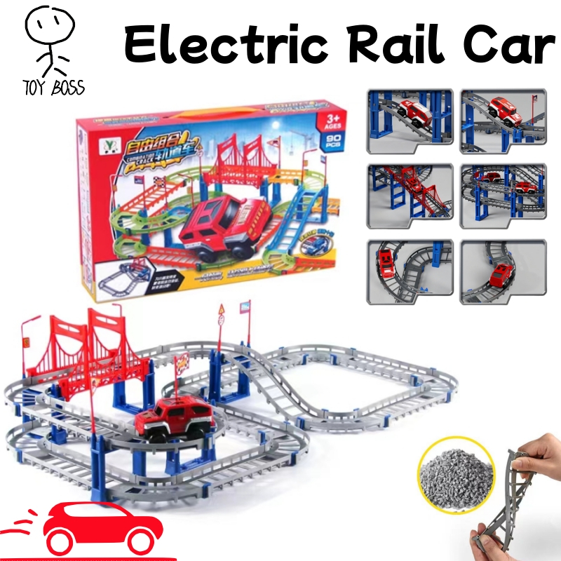 90Pcs DIY Variety Rail Car Assembled Electric High-speed Rail ...