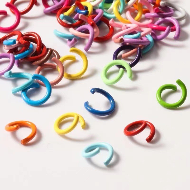 20-200Pcs Candy Colored Metal Split Rings Paint color Jump ring For DIY ...