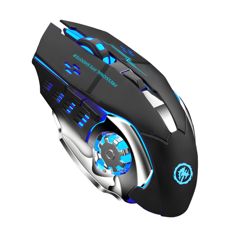 Rechargeable Wireless Mouse Gaming Computer Silent Bluetooth Mouse 2.4G ...