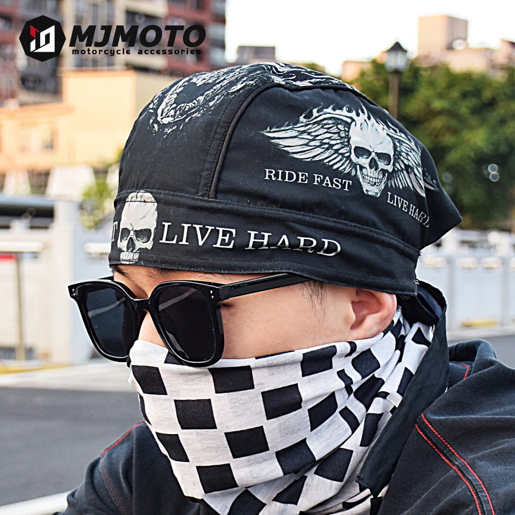 Retro Skull Pirate Hat Breathable Men's Cycling Caps Helmet Inner Hat ...