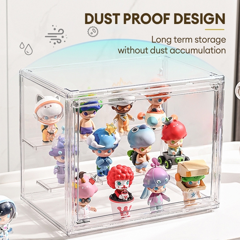 Acrylic Display Case Boxes Popmart Transparent Storage Organizer Toy ...