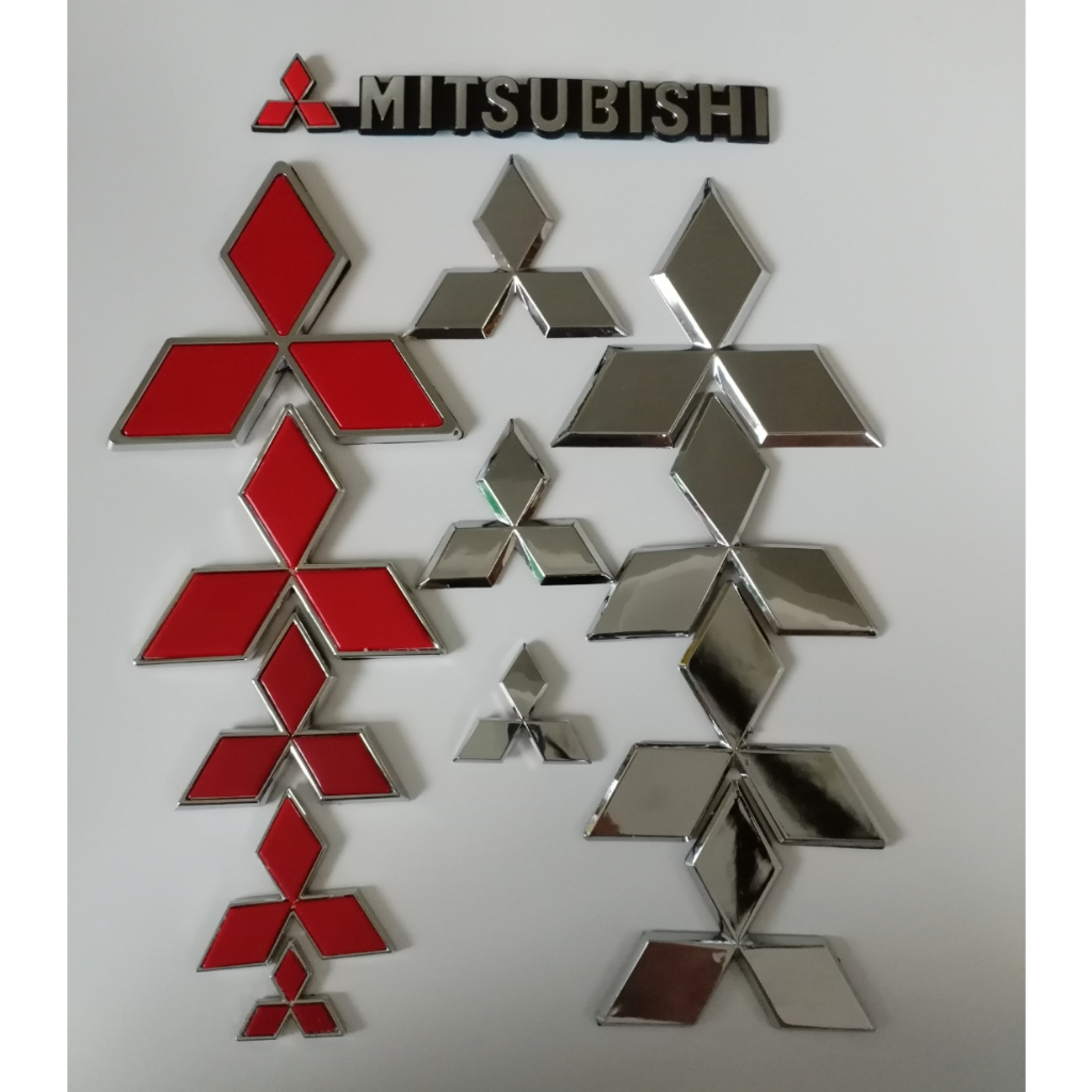 thumbnail image 2 of Genuine OEM Mitsubishi Front Bumper Emblem – 3 Diamond Mark For Lancer, Outlander, Mirage 2 of 3