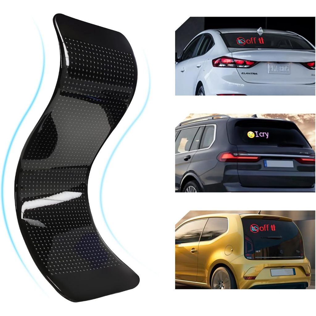 EKLEVA Car LED Sign DIY Programmable Scrolling LED Display USB 5V ...