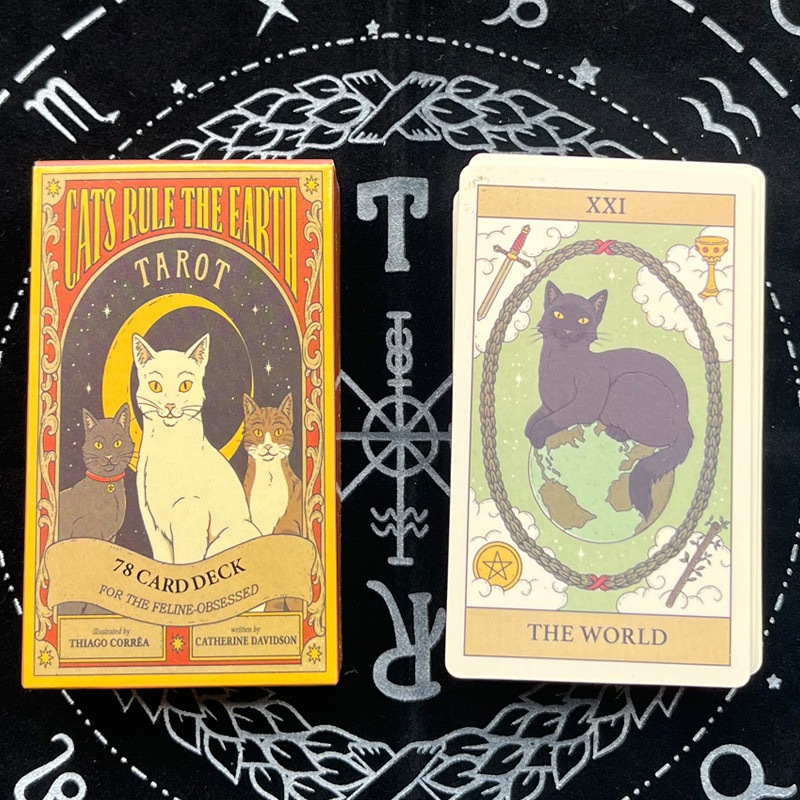 Cats Rule The Earth Tarot--The English board game card | Shopee Philippines