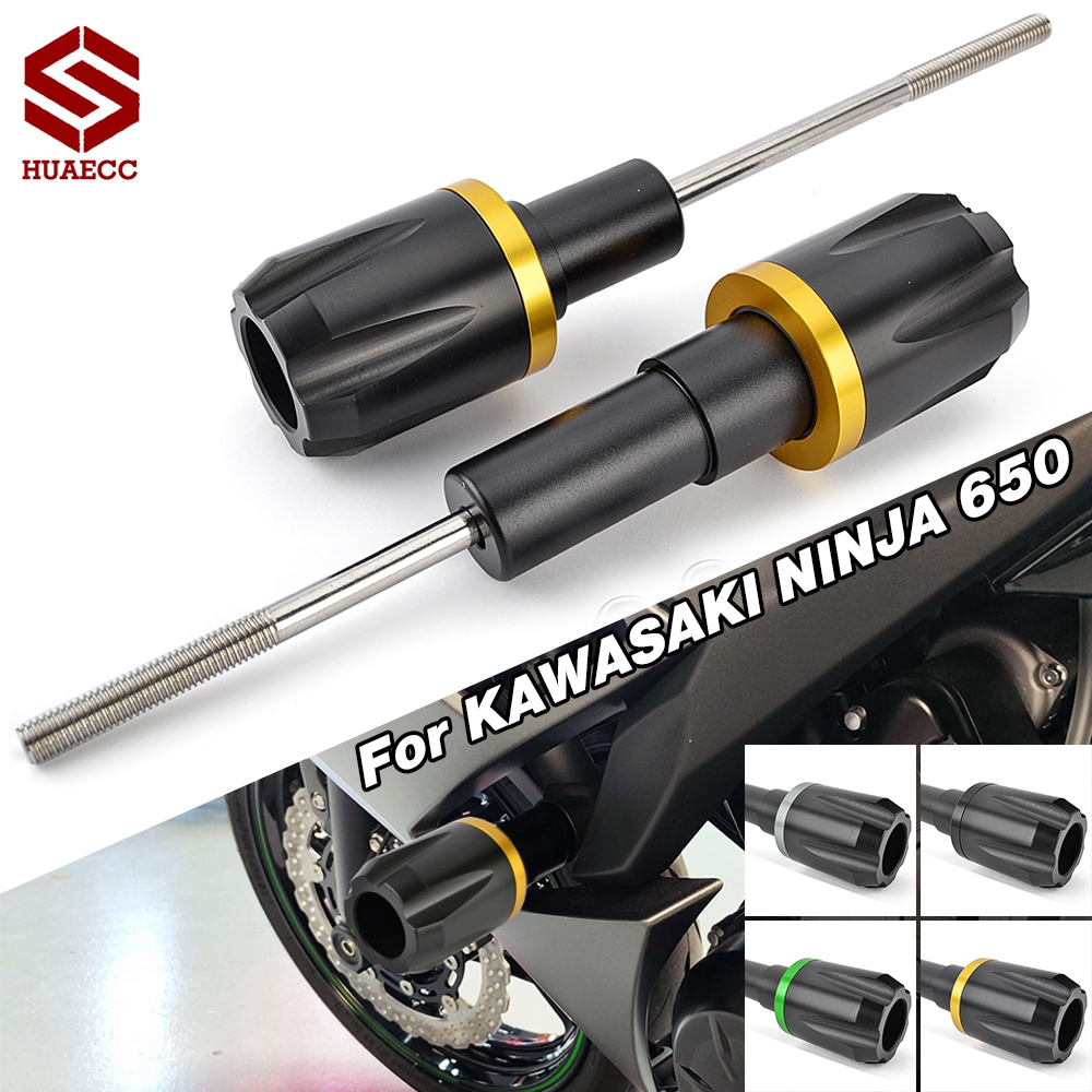 Pararuota/Protezione Anticaduta Per Kawasaki Z650, Z650RS, Ninja 650 (2017-2025) - Anteriore E Posteriore, In Alluminio CNC E POM