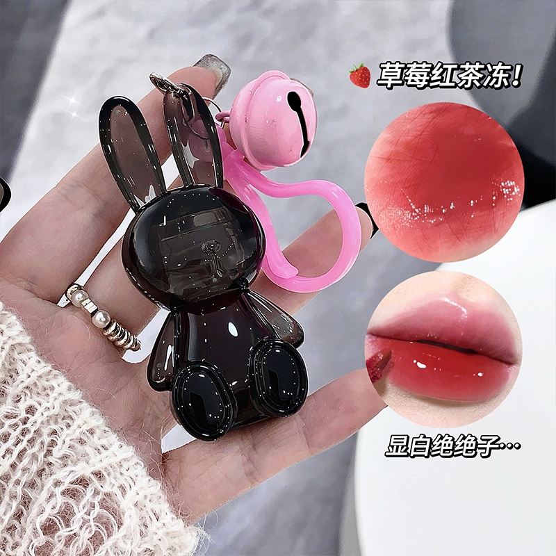 GEGE BEAR Black Rabbit Lip Gloss Waterproof Lasting Moisturizing ...