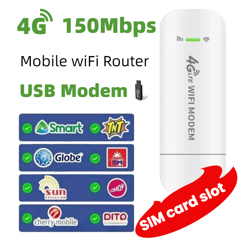 4G SIM Card Portable 150Mbps USB Modem Pocket Hotspot Dongle 4G ...