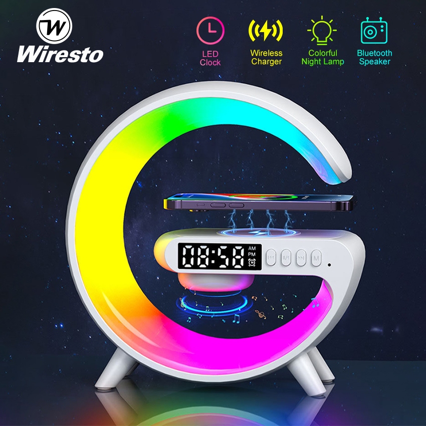 Wiresto 4 In 1 Bluetooth Speaker 10W Multifunctional Wireless Charger ...