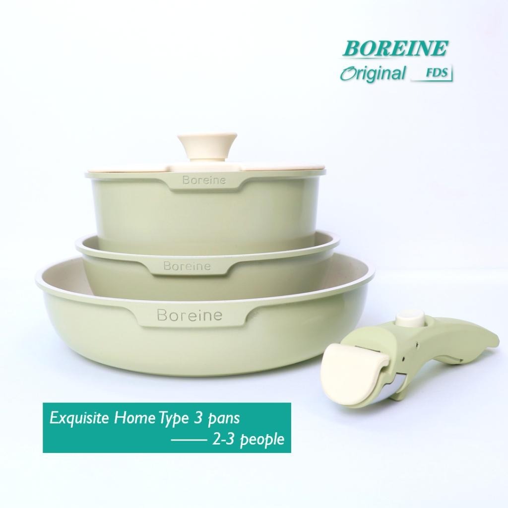 BOREINE 5pcs Pots and Pans Set Non Stick, Cookware Sets Detachable ...