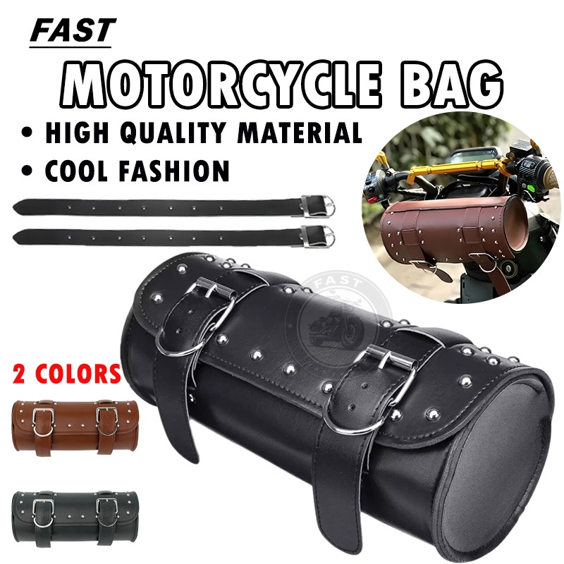 FAST Motorcycle Universal Tool Bag/ Leather motorcycle saddle bag Side ...