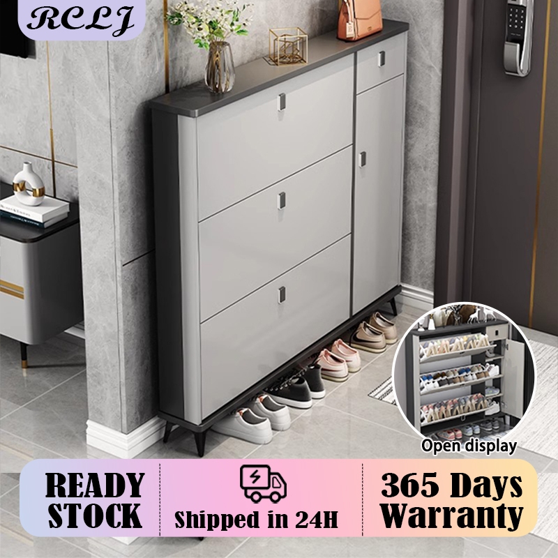 Shoe Rack Organizer Shoe Cabinet Ultra-Thin Flip Italian High-End Pure ...