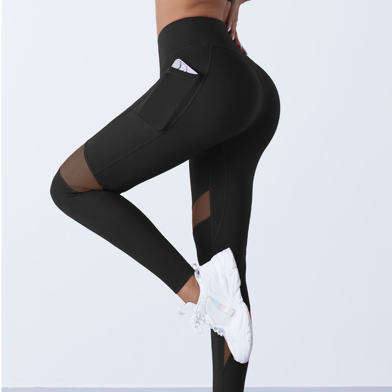 Thinkture Women Fitness Leggings with Pocket Mesh Breathable Quick Drying  Stretchy High Waist Sports Tights Women Exercise Yoga Pants Lady Yoga