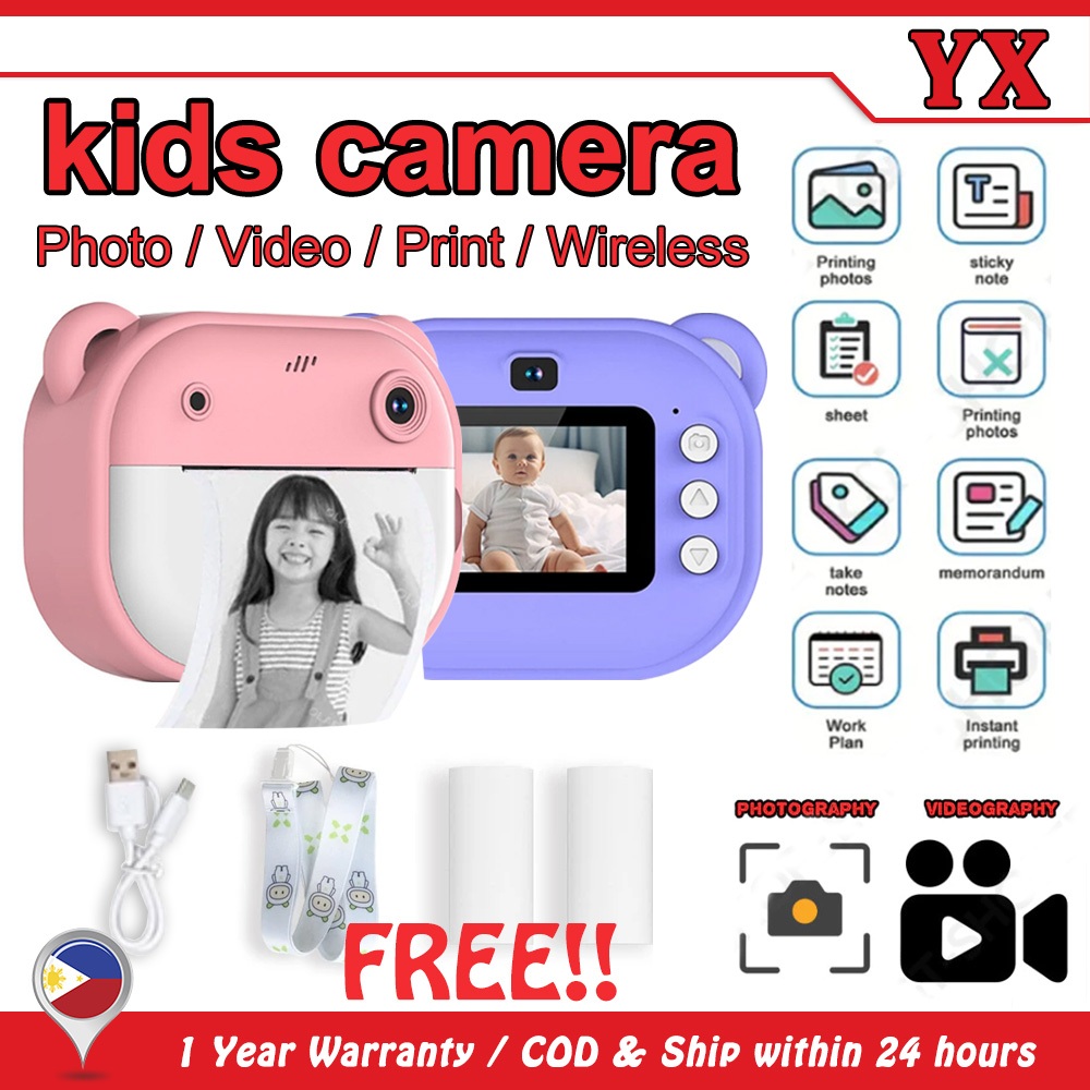 Kids camera with printer instant print photo children thermal print