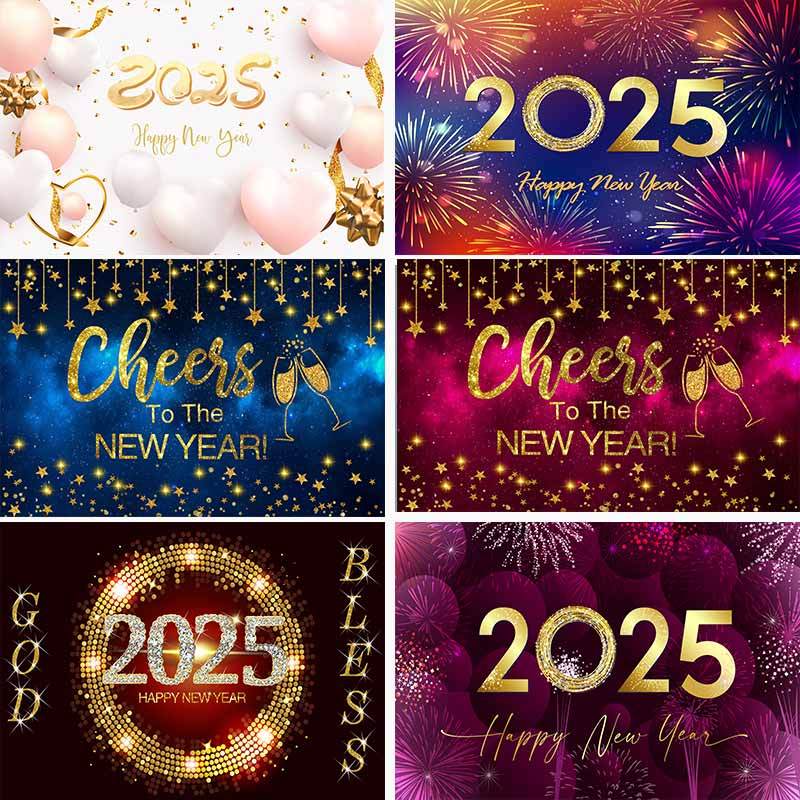 Happy New Year 2025 Backdrop Photography Family the Spring Festival ...
