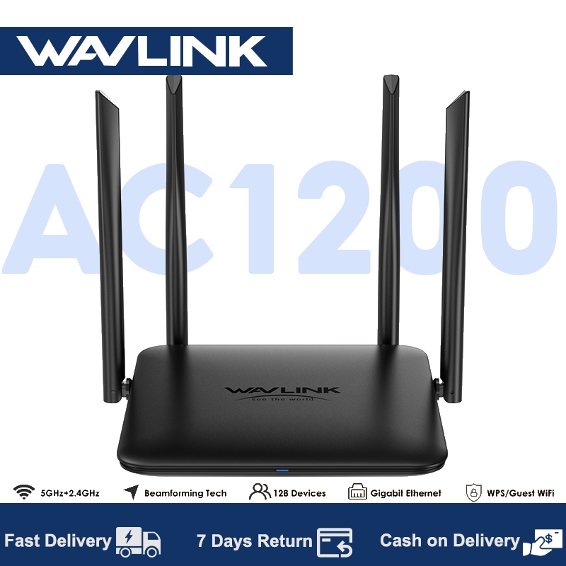 WAVLINK AC1200 WiFi Router 1200Mbps 4*Antenna 2.4Ghz+5Ghz Gigabit ...