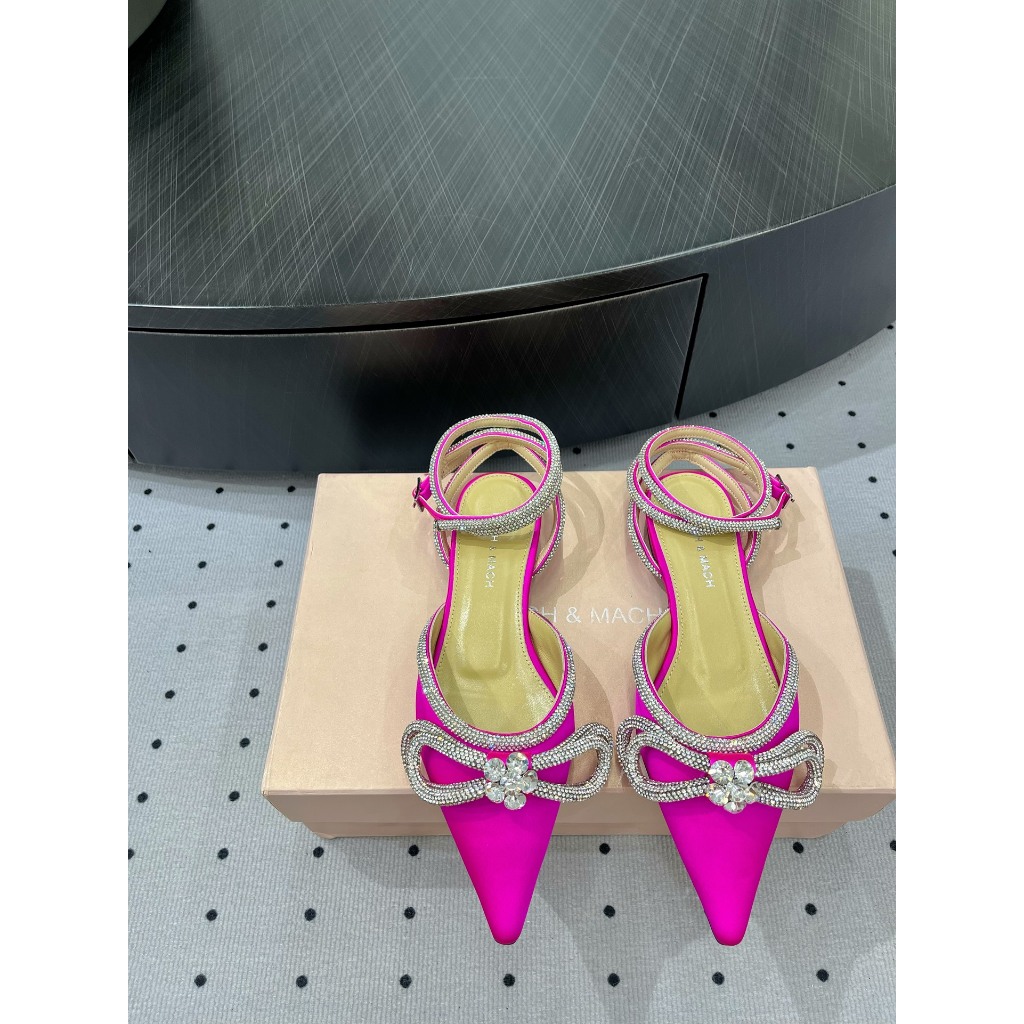 Stylish bow rhinestone high-heel sandals(heel height:10cm) main image 1