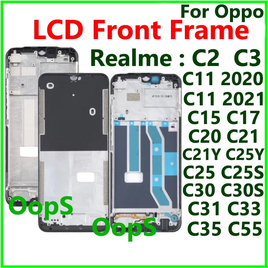 LCD Front Frame For Realme C2 C3 C11 C12 C15 C17 C20 C21 C21Y C25 C25S ...
