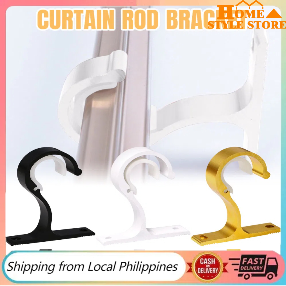 1Pc Curtain Rod Brackets Room Thickening Drapery Hanging Rack Aluminum ...