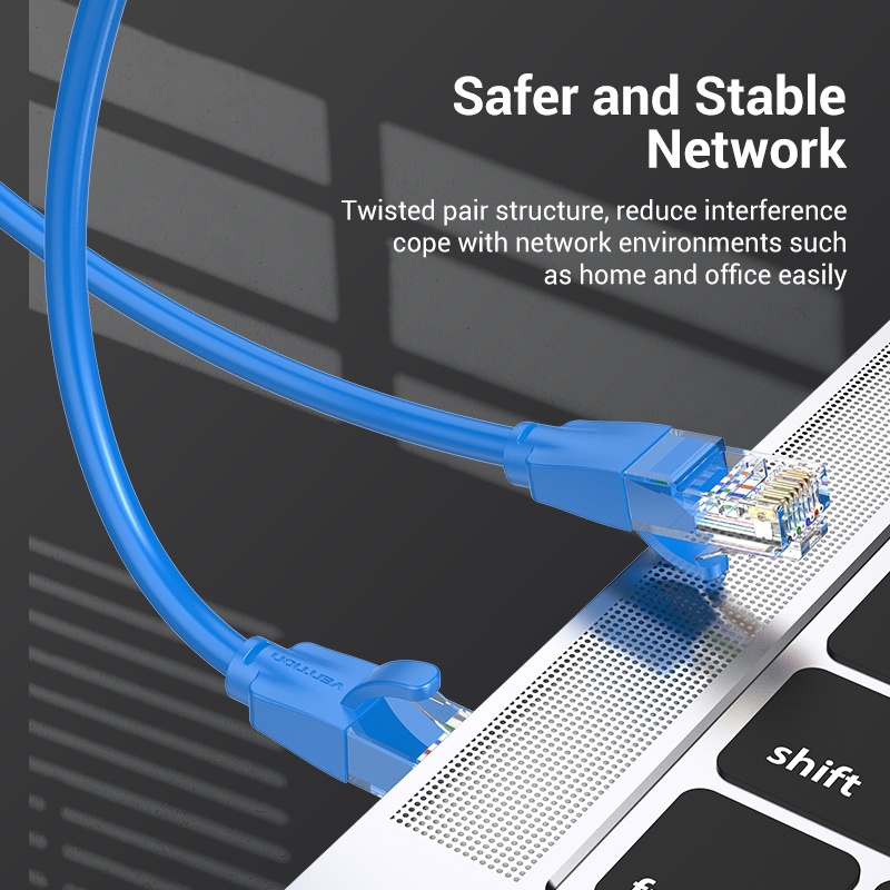 Vention Colour Ethernet Cable Cat 6 Network Cable 4 Twisted Pair Patch ...