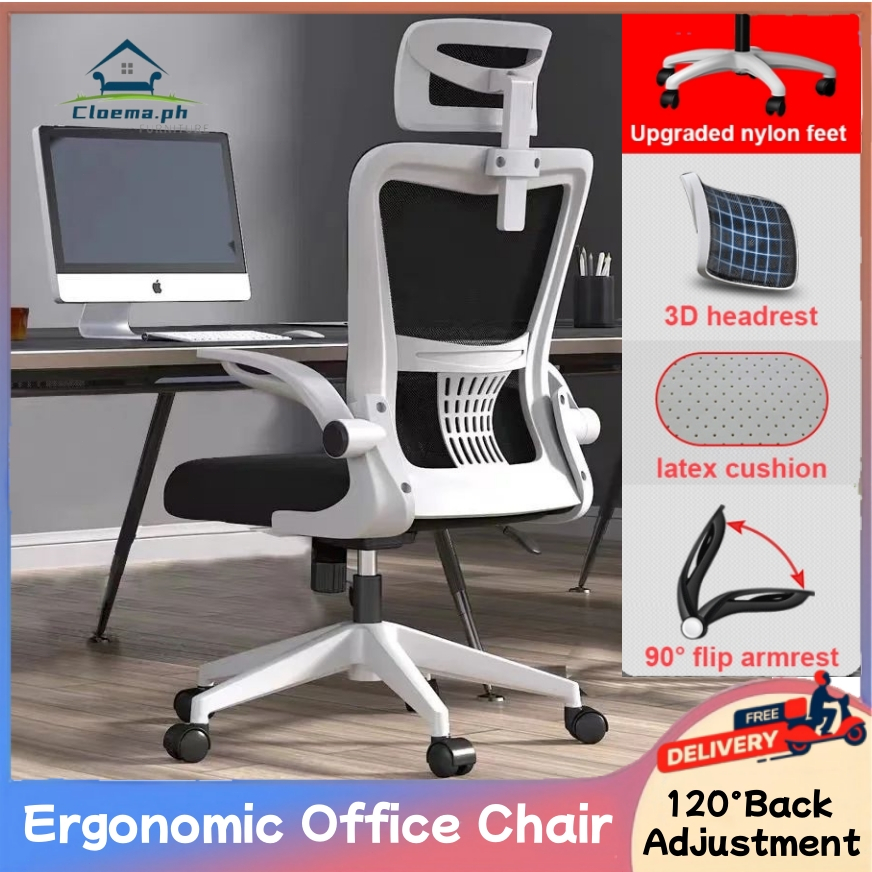 Ergonomic Chair With Head Rest Multifunction Study Office Chair ...