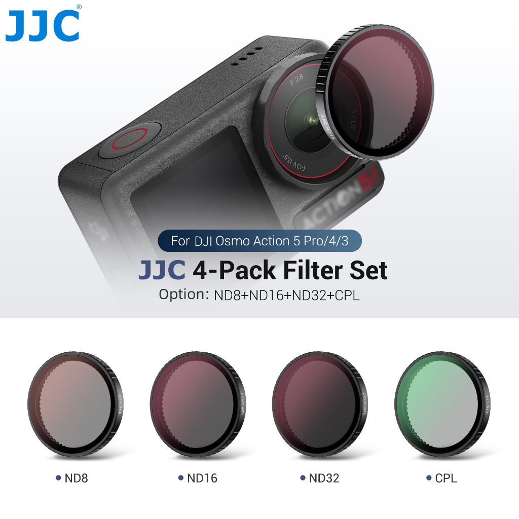 SMALLRIG ND Filter Set Für DJI Osmo Action 5 Pro/Action 4 - 5er Pack Mit CPL & ND Filtern