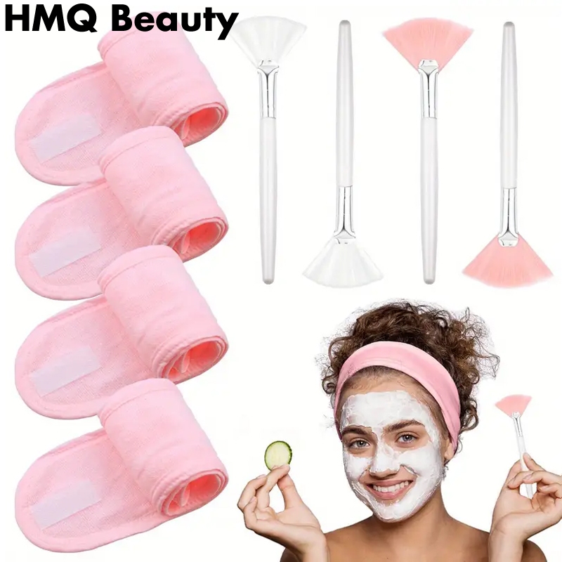 8pcs Spa Set for Washing Face with Fan-shaped Facial Mask Brush,SPA ...