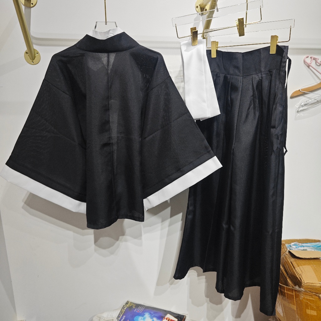 Anime Bleach Kuchiki Rukia Kurosaki Ichigo Cosplay Costume Black Haori ...