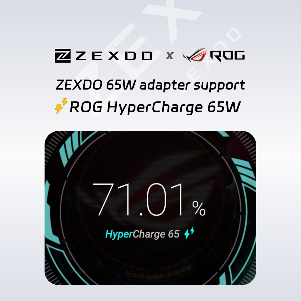 ZEXDO For ASUS ROG 65W Fast Hyper Charging Set Travel Charger adapter ...
