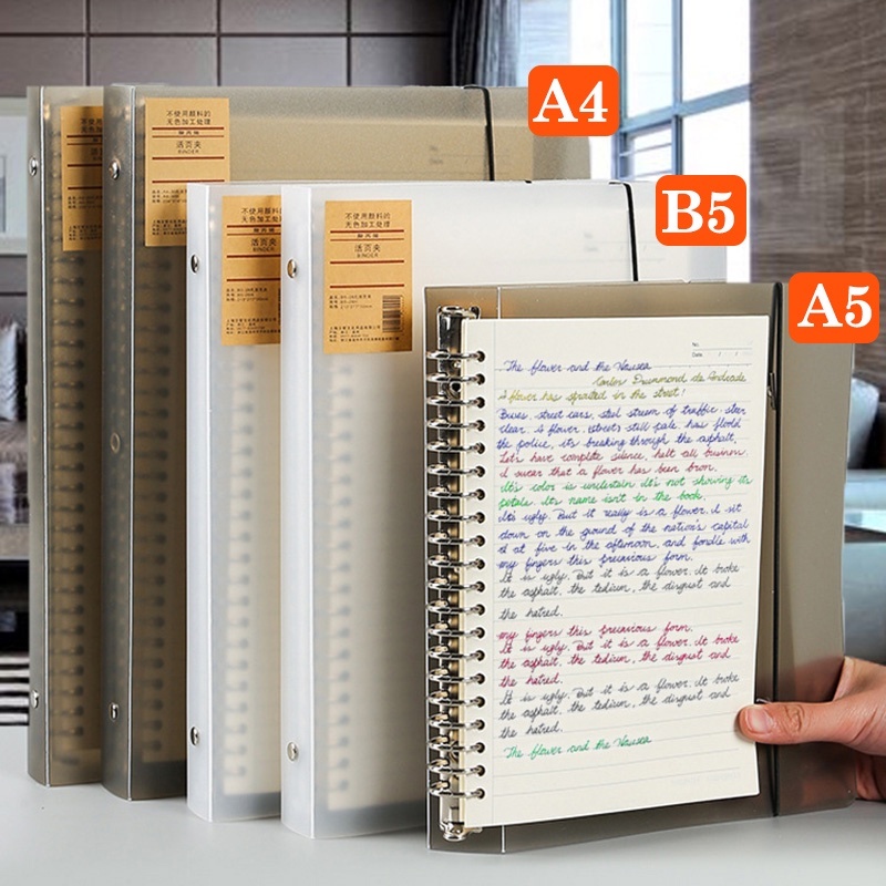 A4 A5 Loose Leaf Notebook Refillable Blank/Line/Grid/Cornell Inner ...