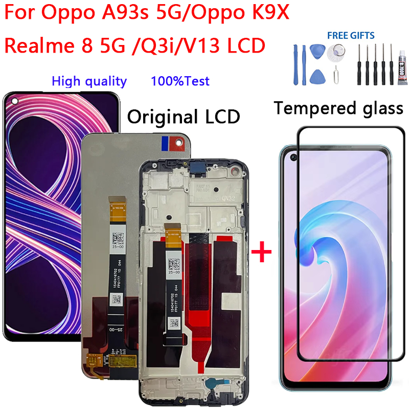LCD For Oppo A93s 5G K9X Realme 8 5G Q3i V13 Touchscreen Inner Screen ...