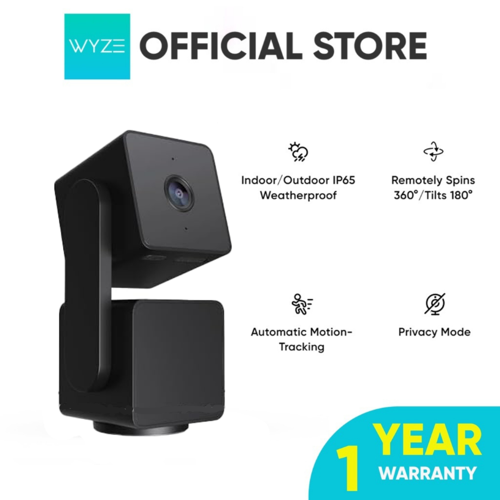 【Wyze Official Store】WYZE Cam Pan v3 Indoor/Outdoor IP65-Rated 1080P  Pan/Tilt/Zoom Wi-Fi Smart Home Security Camera, Color Night Vision, Works  with