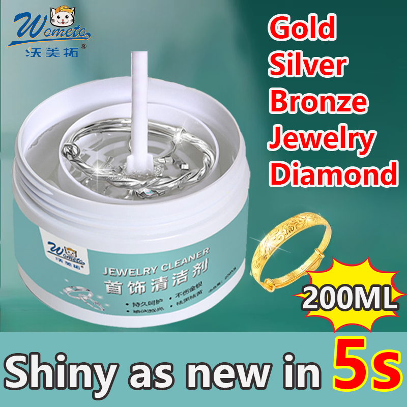 Gold Silver Cleaner 200ML Liquid Jewelry Cleaner For Rings Earrings ...