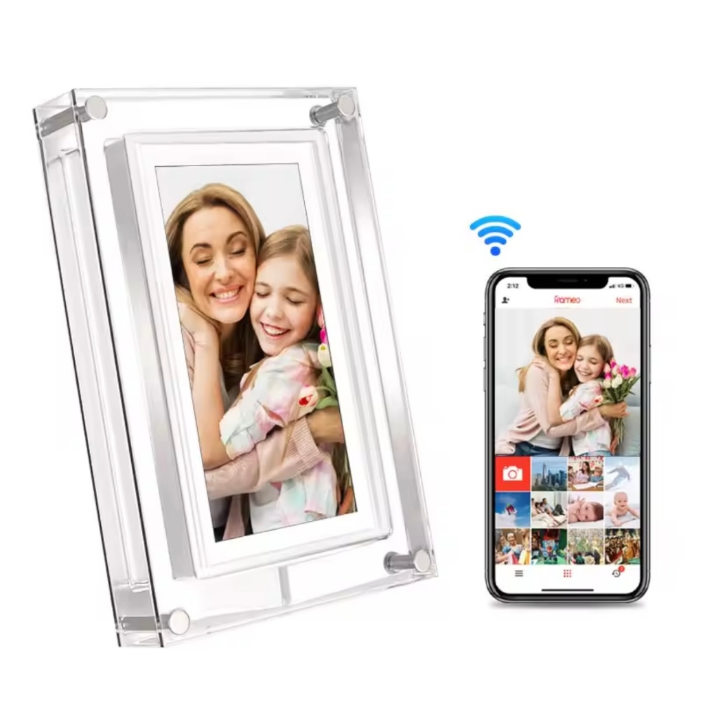 5 Inch WiFi Cloud Touch Digital Picture Frame 1280 x720 IPS HD Cloud ...
