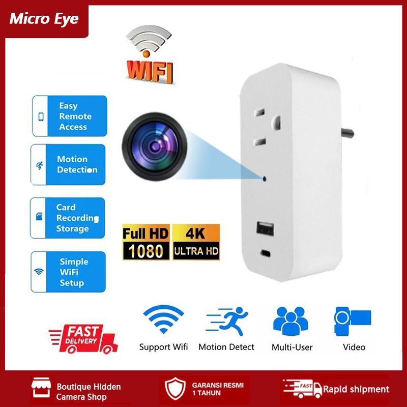 Mini 4K HD Hidden Camera Spy camera Mini Camera Wall Charger CCTV ...