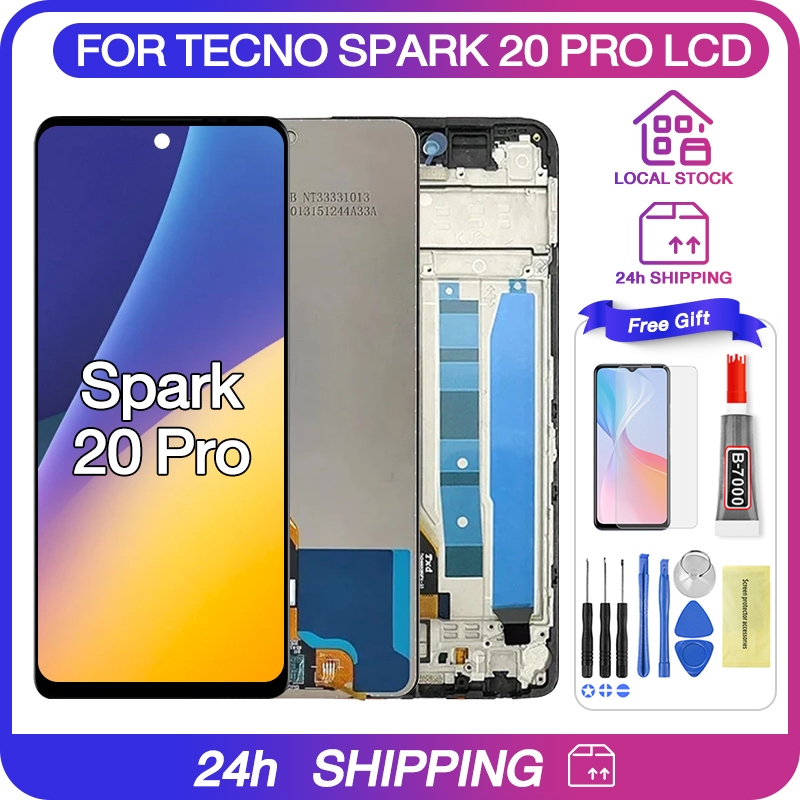 6.78 Inch LCD With Frame For Tecno Spark 20 Pro KJ6 LCD Display Touch ...