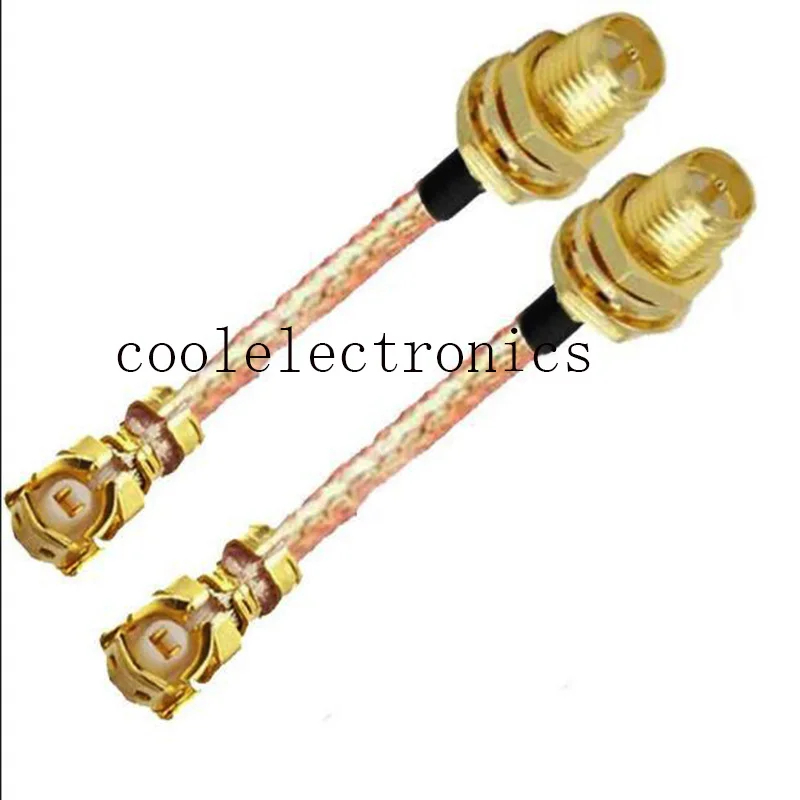 2pcs IPX IPEX-1 u.FL Female to RP-SMA Female Pin Connector RG178 RF ...