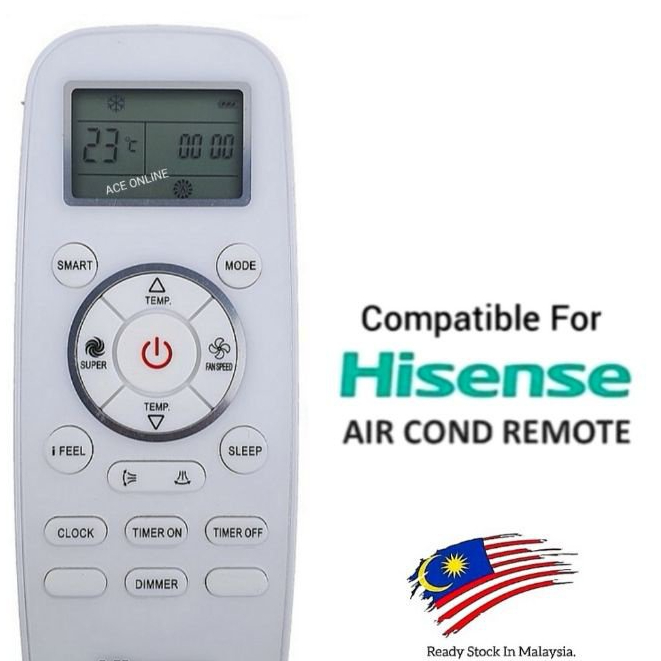 A/C Controller Remote for Hisense DG11L1 Series | Universal Air Conditioner Remote Control - 2-Year Warranty