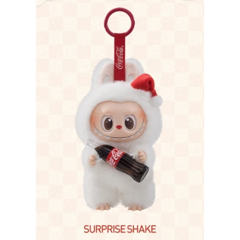 【POPMART】 LABUBU Coca Cola Series Happy Factor Keyring Pop Mart x THE MONSTERS: Coca-Cola Series Plush Keyring