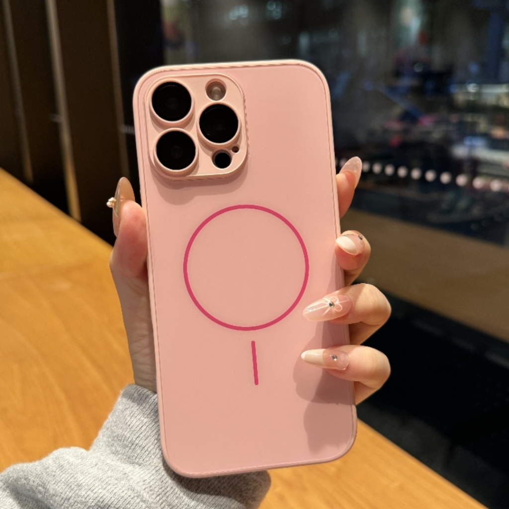 AG Frosted Magnetic Tempered Glass Case IPhone 16promax 16pro 16 15 14 13  12 11 pro max plus Dustproof Full Cover Case ip 12 pro max Aesthetic Case