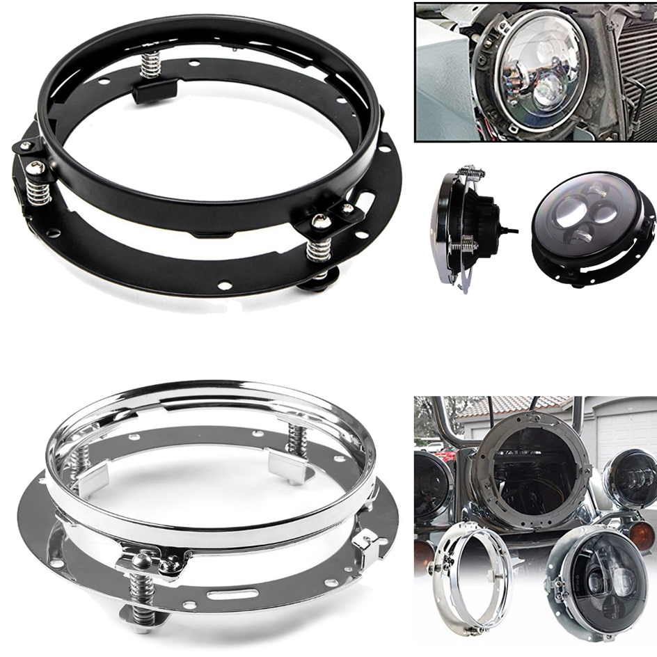 7 inch LED Round Headlight Ring Mounting Bracket For Jeep Wrangler JK ...