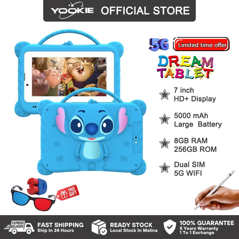 Tablet For Kids Original 8+256GB 7 inch Smart Cute Tablet For Children ...