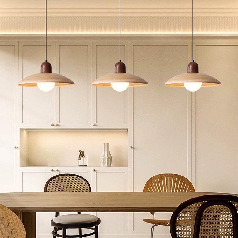 Modern iron Pendant Light Kitchen Chandelier Ceiling Light Japanese Log ...