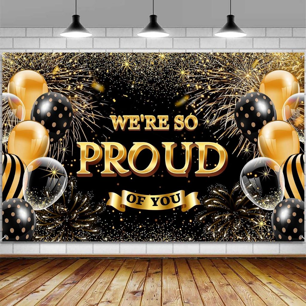Congratulations Banner Backdrop, Graduation Congrats Proud of You Large ...