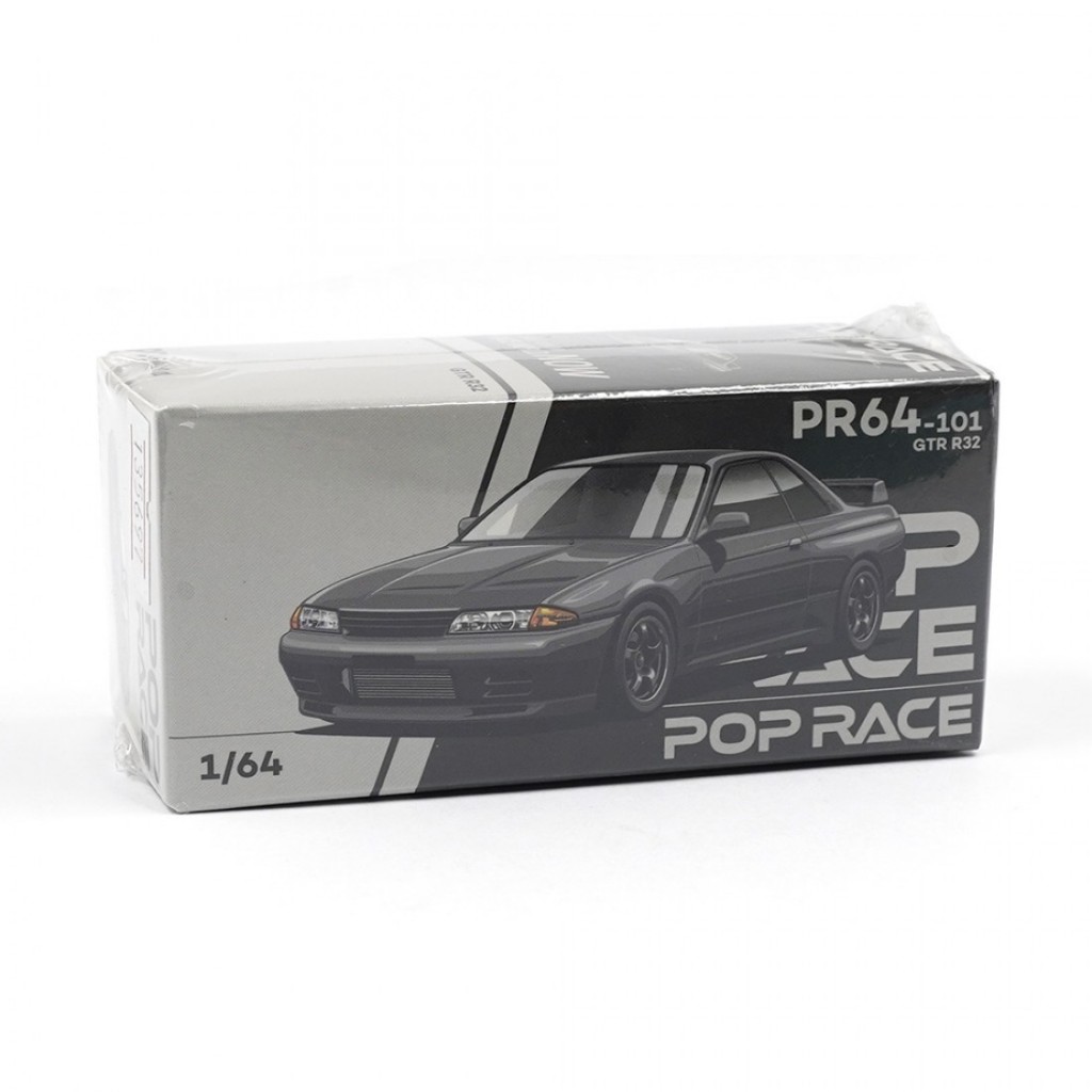 Poprace PR640101 1/64 GT-R R32 Gun Grey Metallic Diecast Scale Model ...