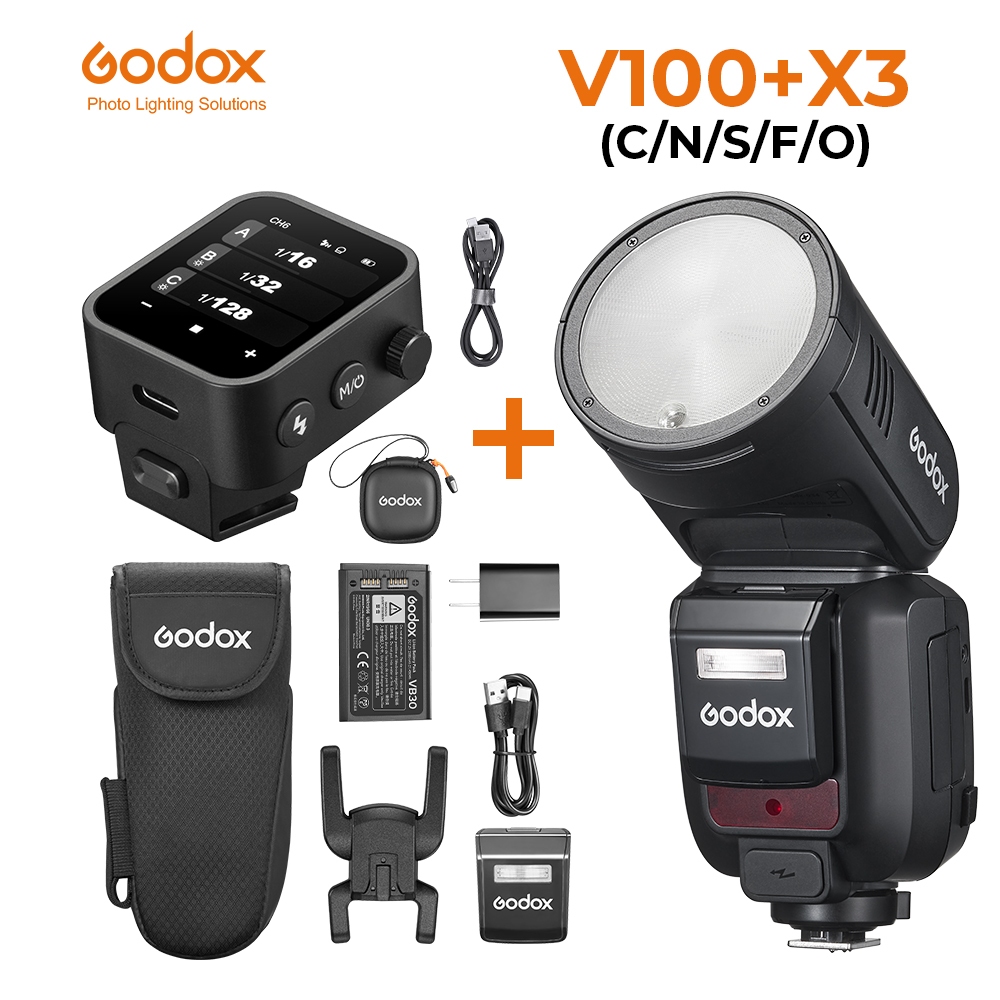 New Godox V100 TTL Li-ion Round Head Touchscreen Camera Flash For Pentax Cameras 4